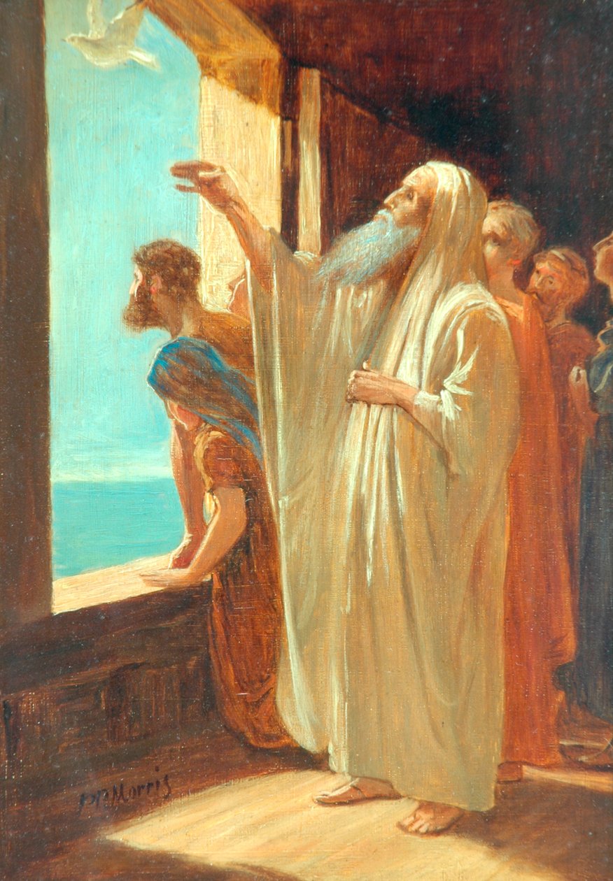 Noach stuurt de duif uit door Phillip Richard Morris
