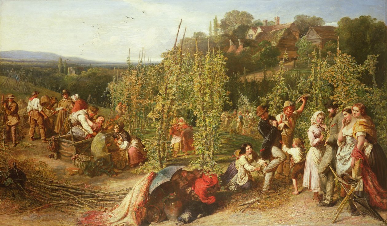 Leven in de Hop Tuin, 1859 door Phoebus Levin