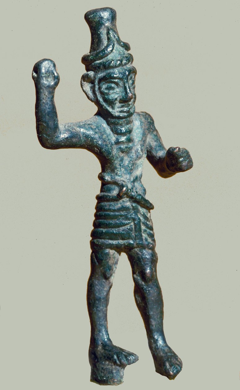 Beeldje van Reshef, 14e-13e eeuw v.Chr. (brons) door Phoenician