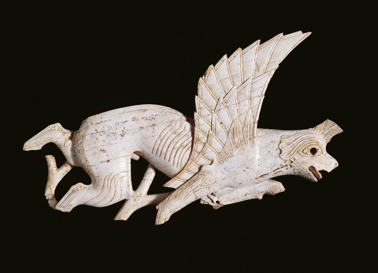 Griffioenplaquette, van Fort Shalmaneser, Nimrud, Noord-Irak, 9e-8e eeuw v.Chr. door Phoenician