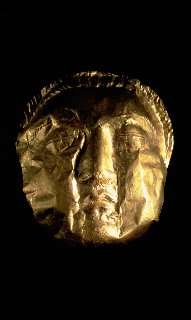 Begrafenismasker, 5e-4e eeuw v.Chr. door Phoenician Phoenician