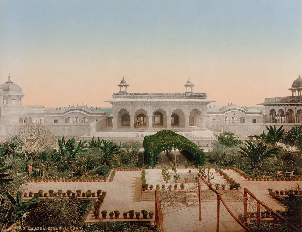 Agra. Diwan-i-Chas door Photoglob Co. (Zurich, active c. 1890 1910)