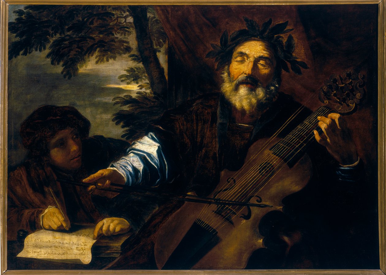 Homerus door Pier Francesco Mola