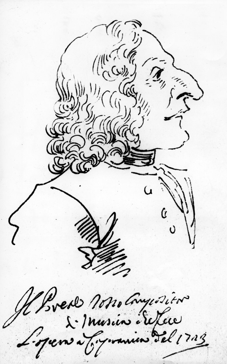 Antonio Vivaldi, 1723 door Pier Leone Ghezzi