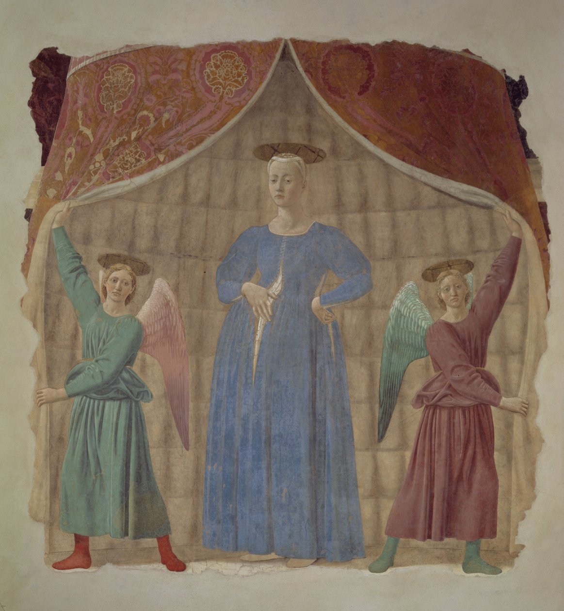 De Madonna del Parto, c.1450-70 (na restauratie) door Piero della Francesca