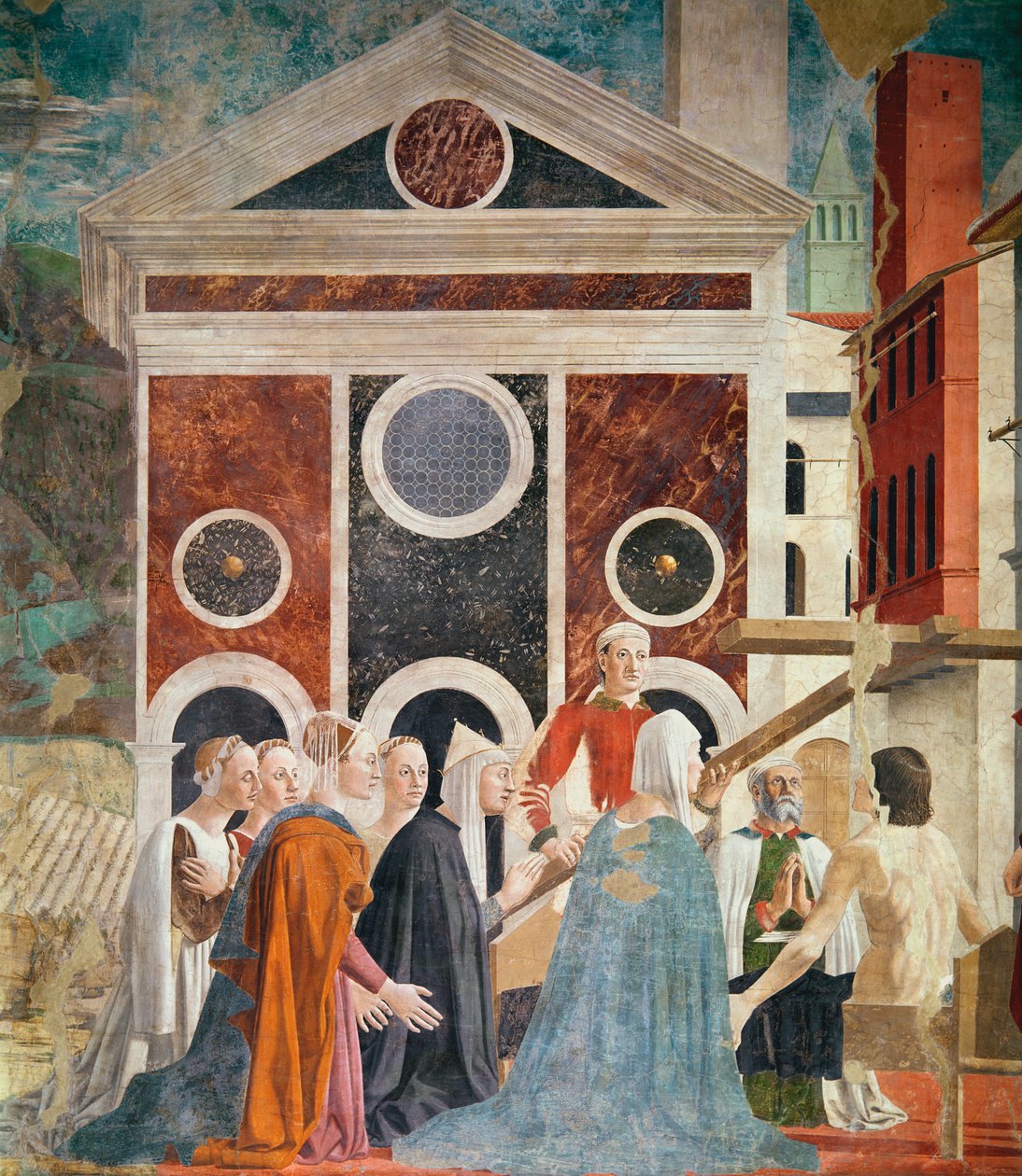 De Verificatie van het Ware Kruis, ca. 1452-59 (detail) door Piero della Francesca