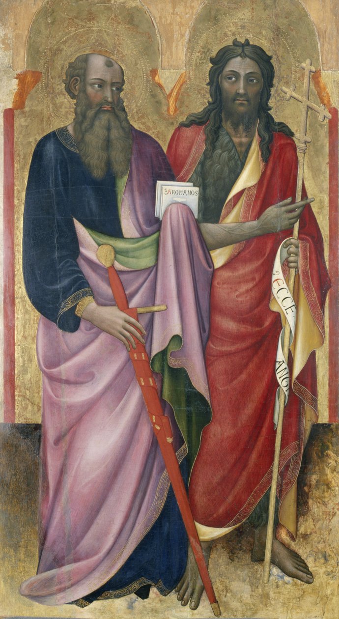De Apostel Paulus en Johannes de Doper, ca.1418-20 door Piero di Alvaro