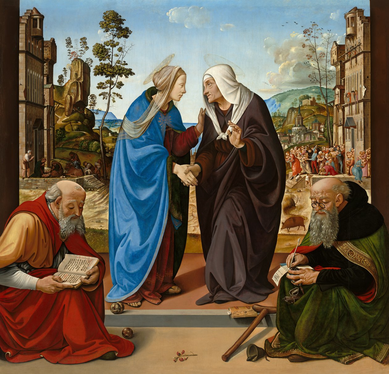 Bezoek, scène door Piero di Cosimo