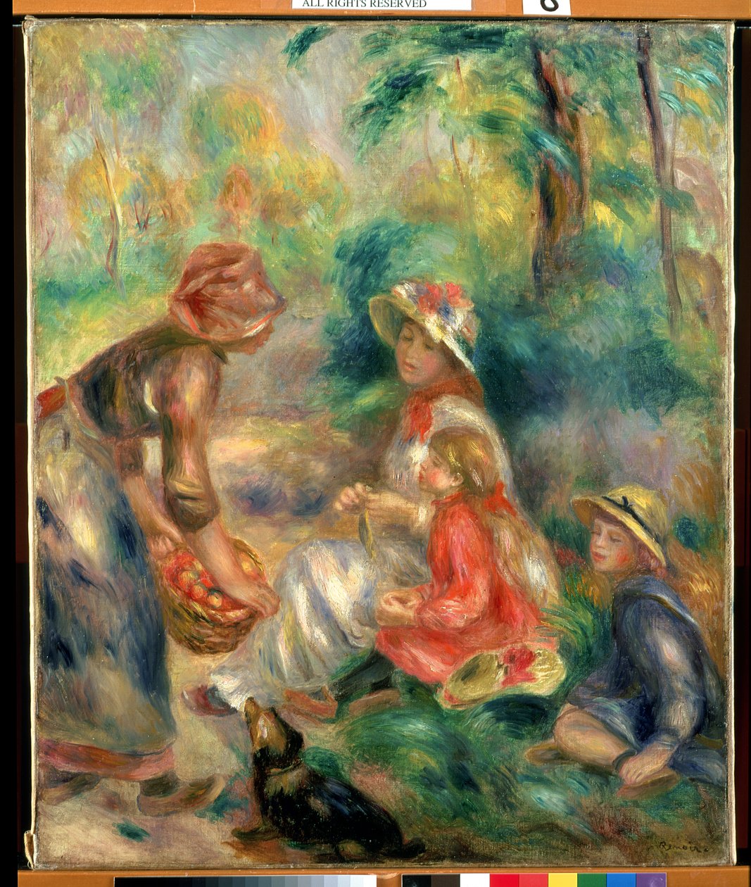 Appelverkoper, c.1889 door Pierre Auguste Renoir