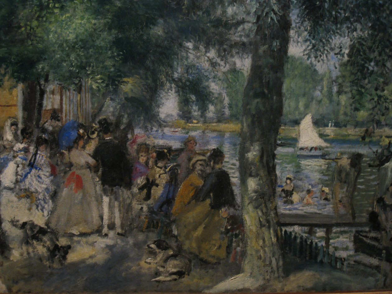 Baden in de Seine door Pierre Auguste Renoir