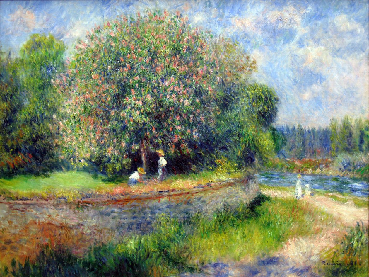 Bloeiende kastanjeboom door Pierre Auguste Renoir