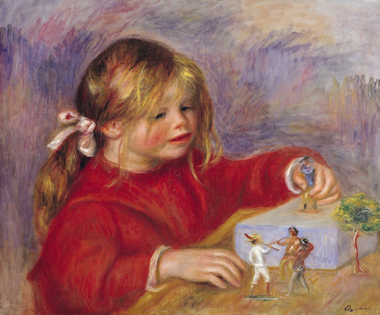 Claude Renoir (geb. 1901) aan het spelen, 1905 door Pierre Auguste Renoir