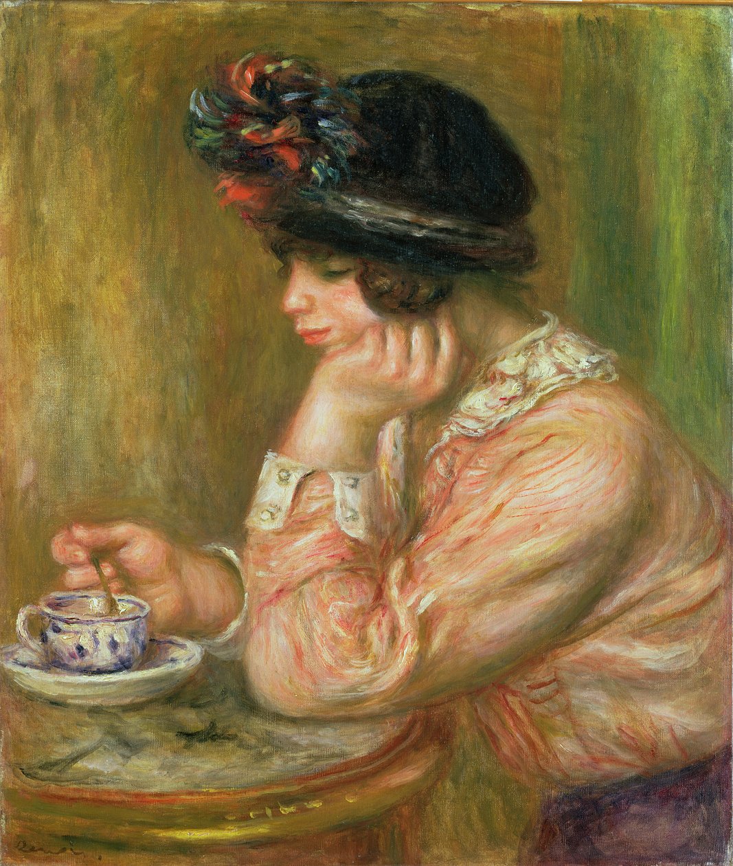 Kopje chocolade (1914) door Pierre Auguste Renoir