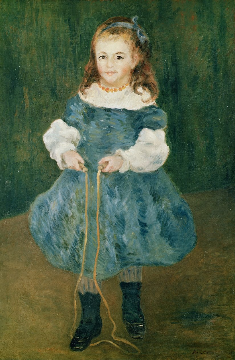 Meisje met een springtouw, 1876 door Pierre Auguste Renoir