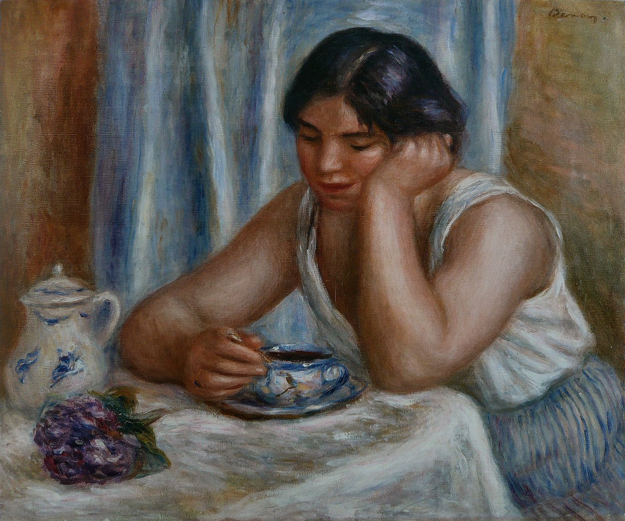 De kop chocolademelk door Pierre Auguste Renoir