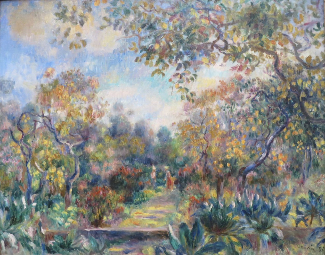 Landschap bij Beaulieu door Pierre Auguste Renoir