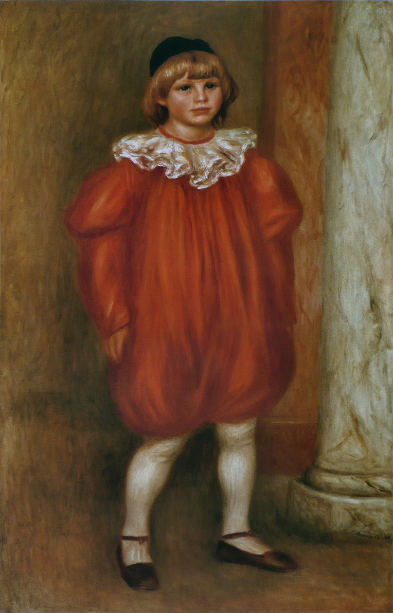De clown (Claude Renoir) door Pierre Auguste Renoir