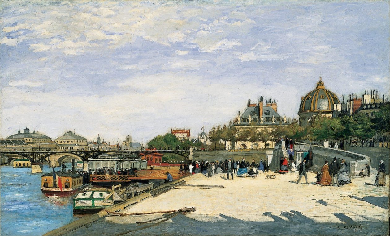 De brug der kunsten Parijs door Pierre Auguste Renoir