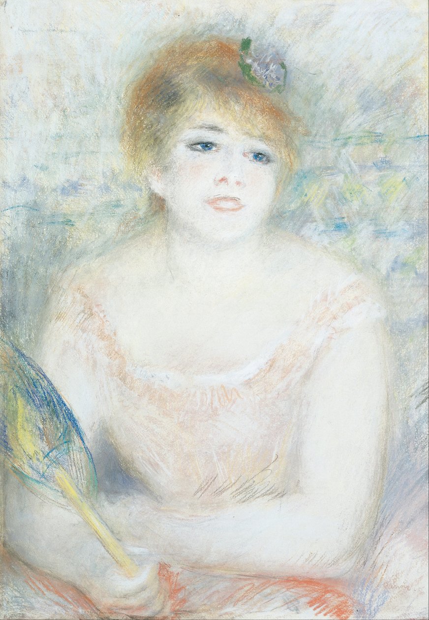 Juffrouw Jeanne Samary door Pierre Auguste Renoir