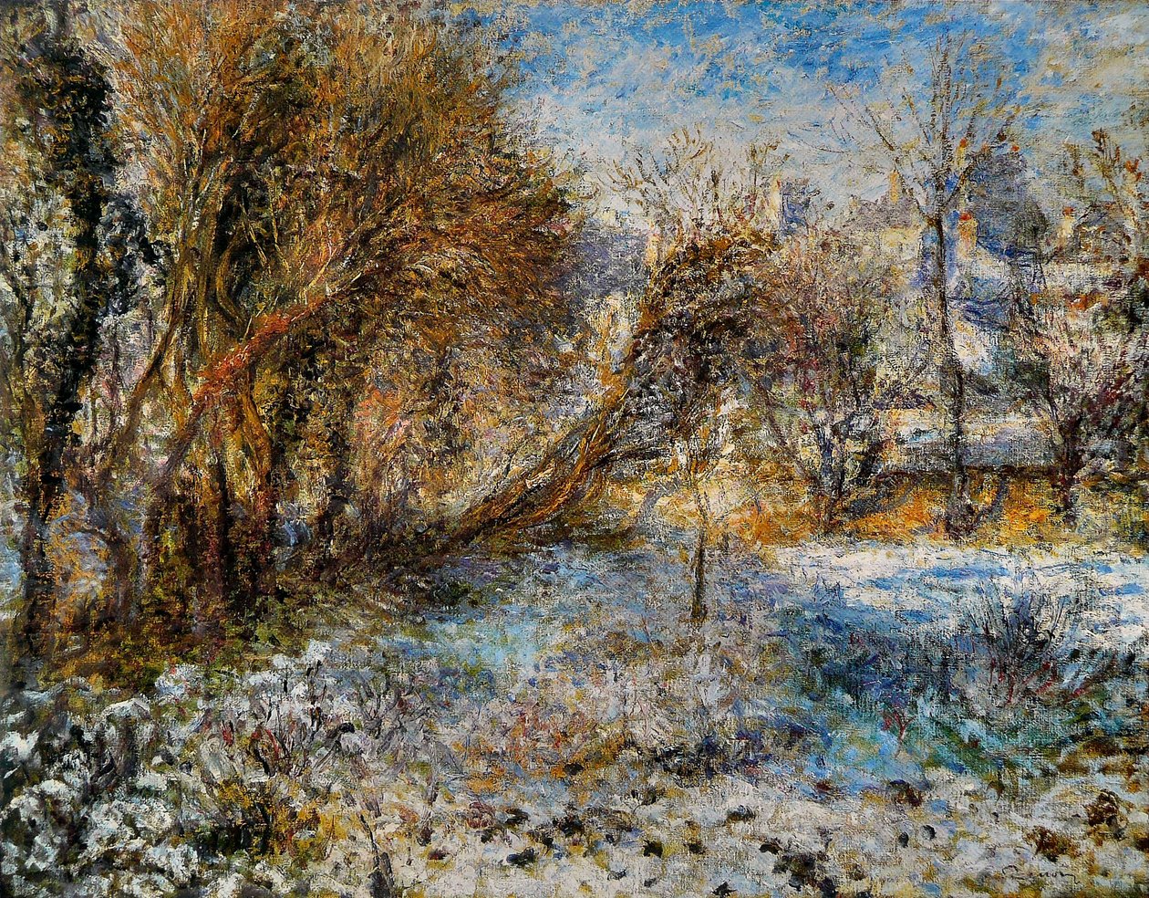Sneeuwlandschap door Pierre Auguste Renoir