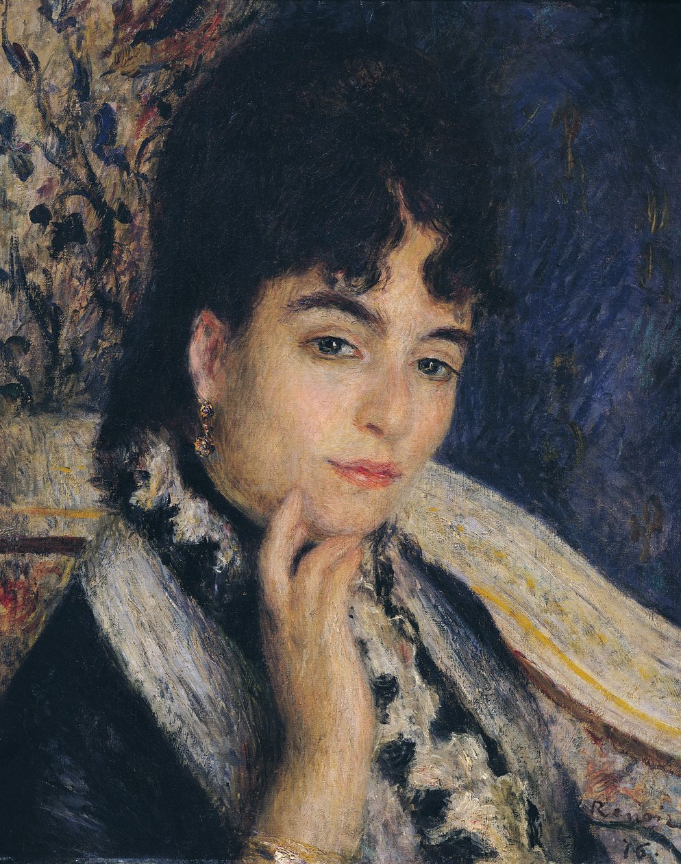 Portret van Madame Alphonse Daudet (1844-1940) 1876 door Pierre Auguste Renoir