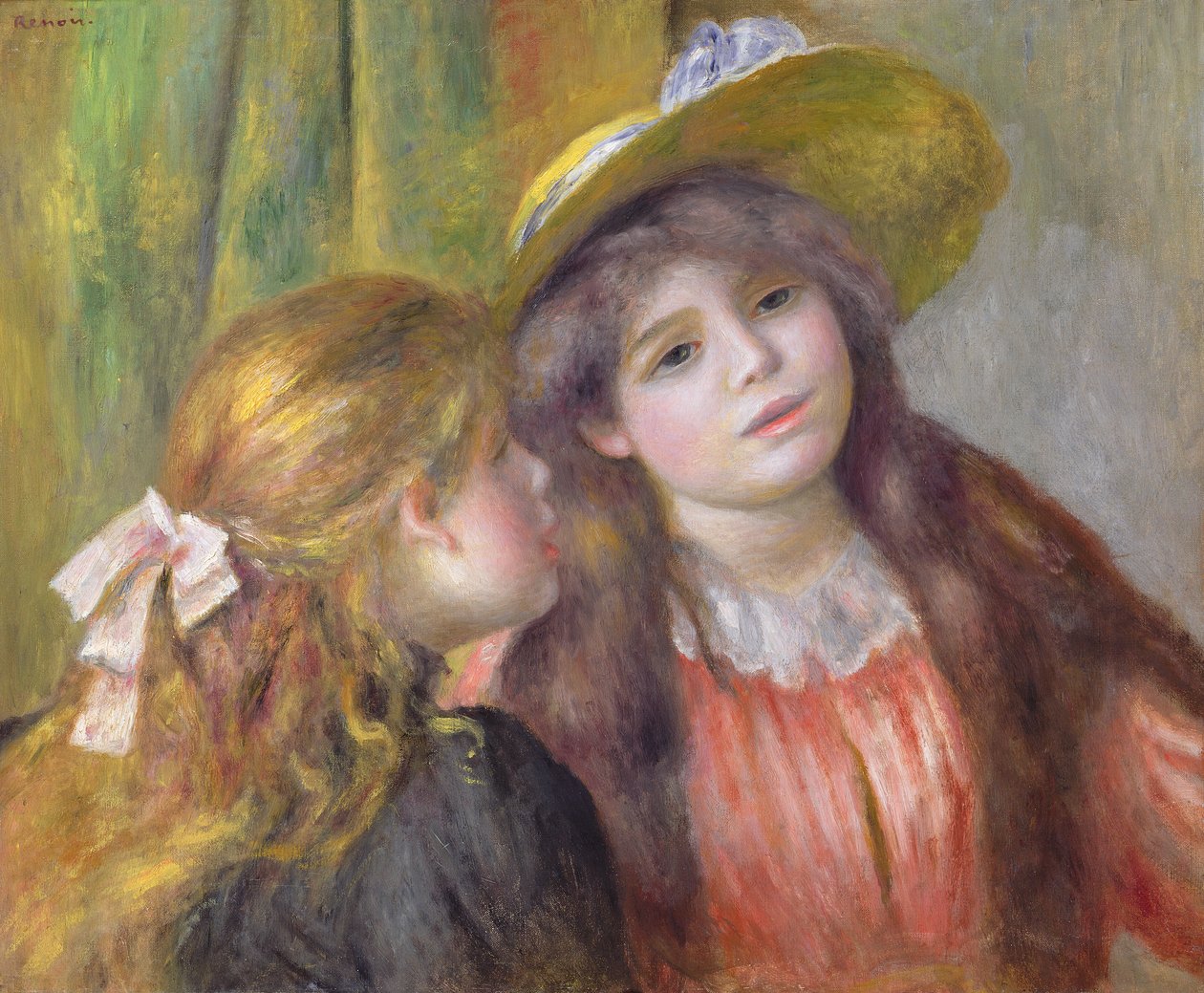 Portret van twee meisjes, ca. 1890-92 door Pierre Auguste Renoir