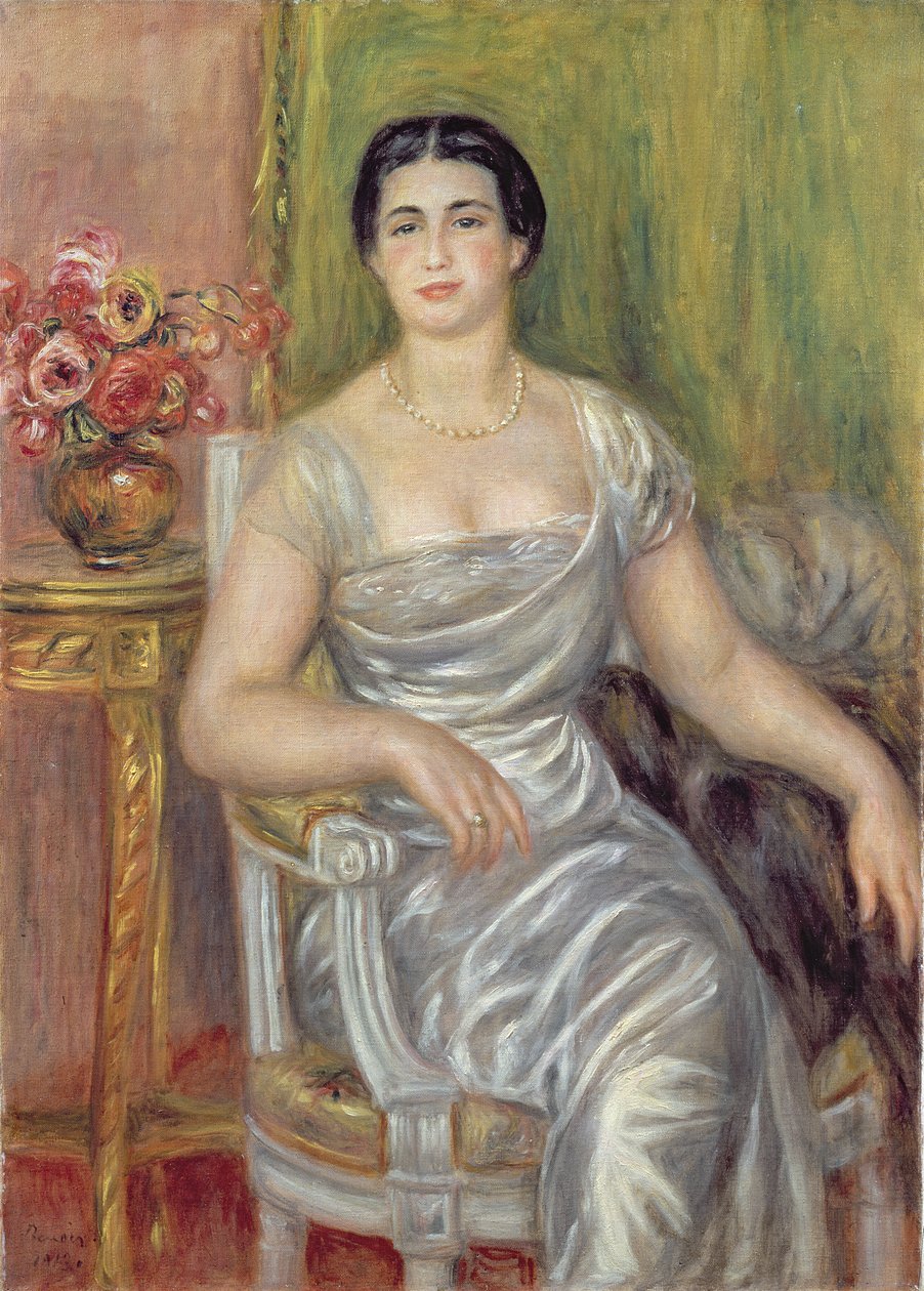 Portret van de dichteres Alice Valliere-Merzbach, 1913 door Pierre Auguste Renoir