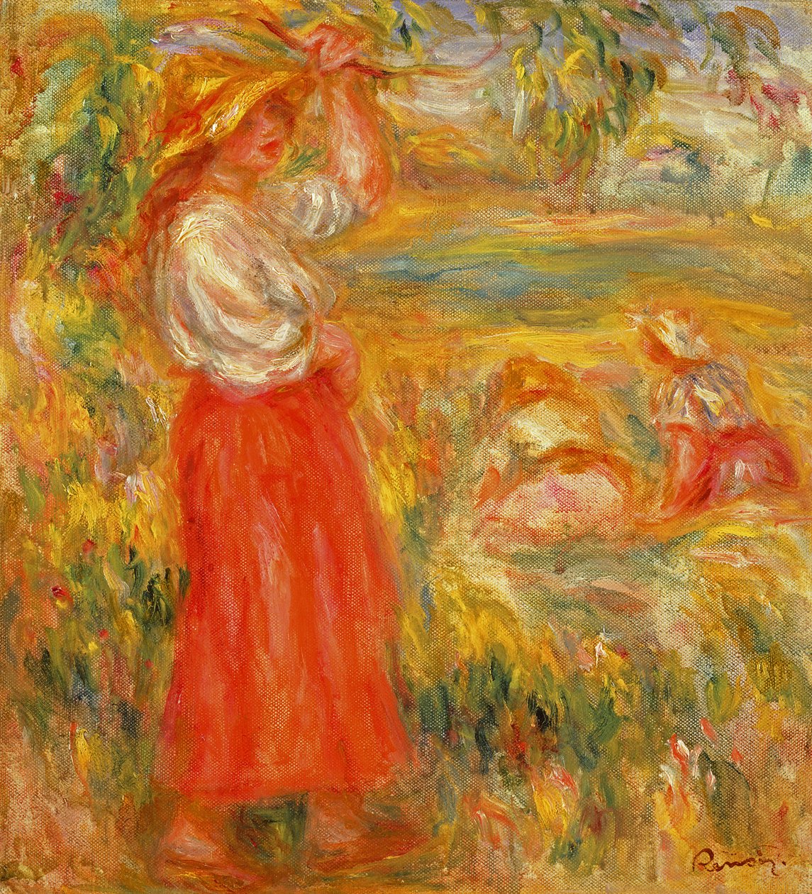 Maaier, ca. 1919 door Pierre Auguste Renoir