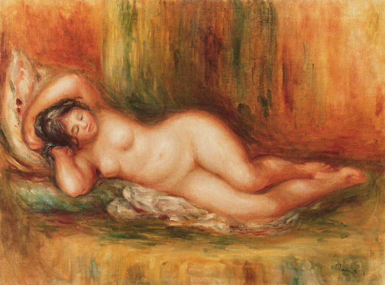 Liggende badende door Pierre Auguste Renoir