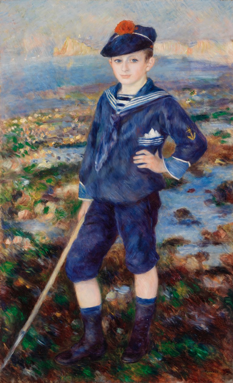 Matrozenjongen (Portret van Robert Nunès) door Pierre Auguste Renoir