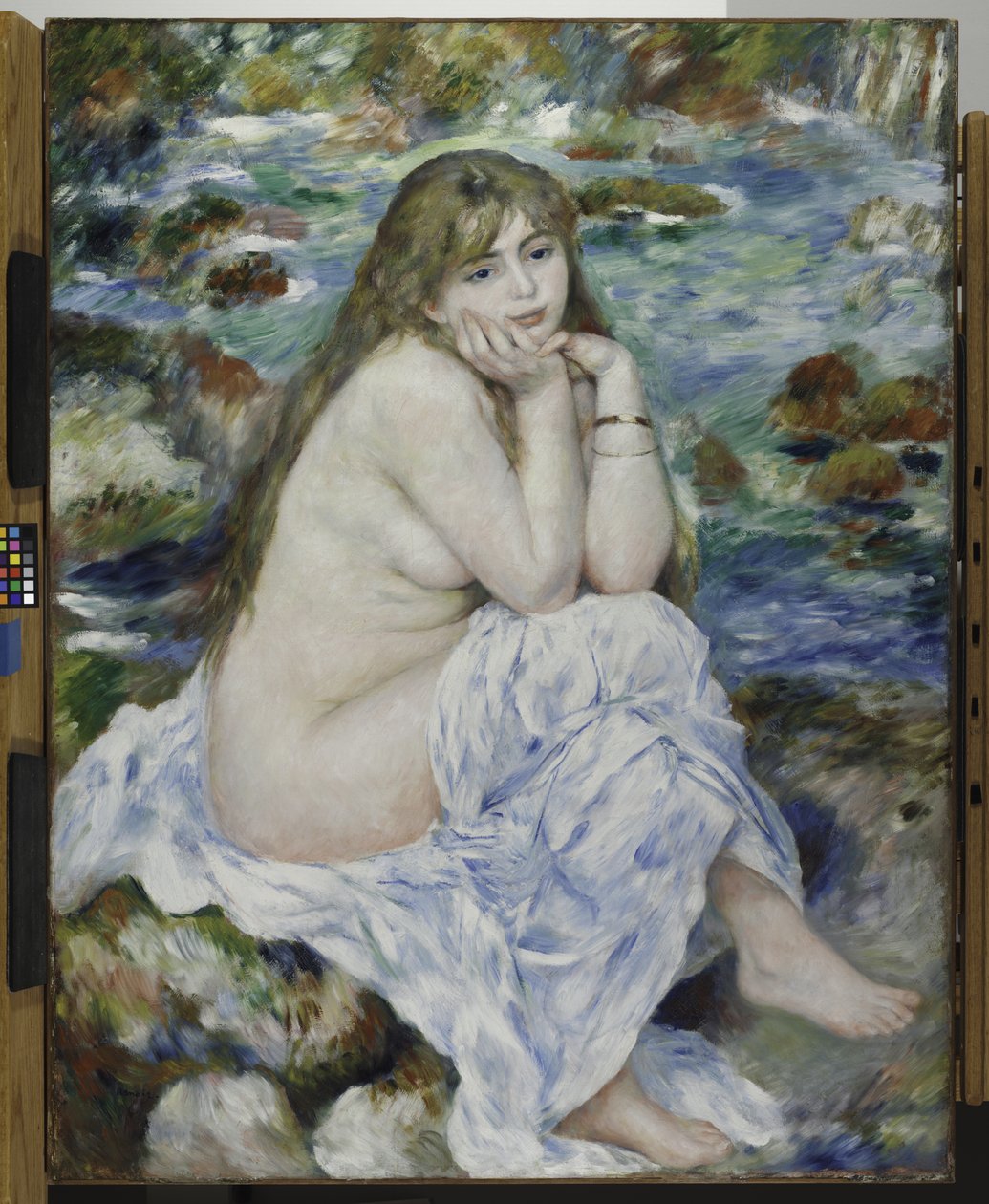 Zittende Badende, c.1883-84 door Pierre Auguste Renoir