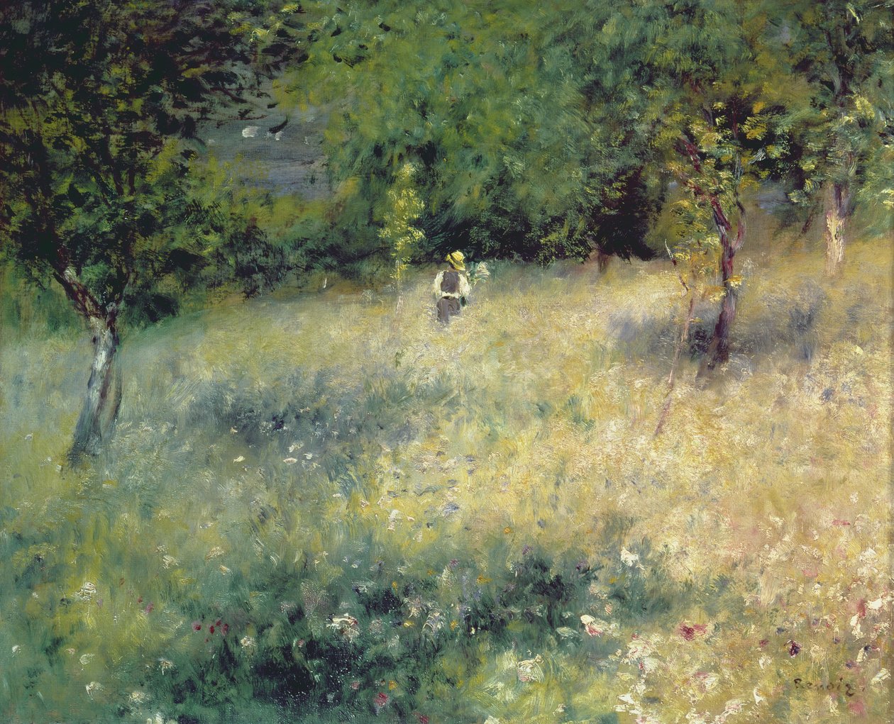 Lente in Chatou, c.1872-5 door Pierre Auguste Renoir