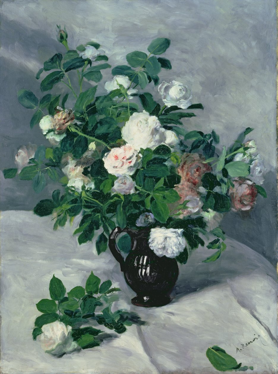 Stilleven met rozen, ca. 1866 door Pierre Auguste Renoir