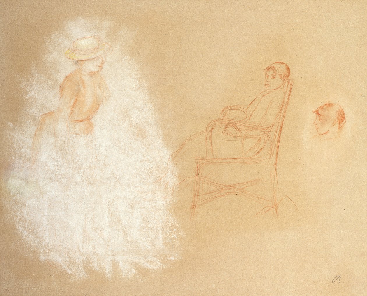 Studies van vrouwen door Pierre Auguste Renoir
