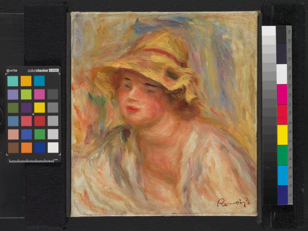 Studie van een Meisje, ca. 1918-19 door Pierre Auguste Renoir