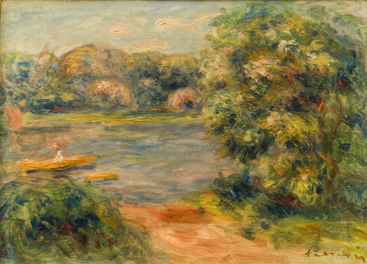 De boot op het meer, 1901 door Pierre Auguste Renoir