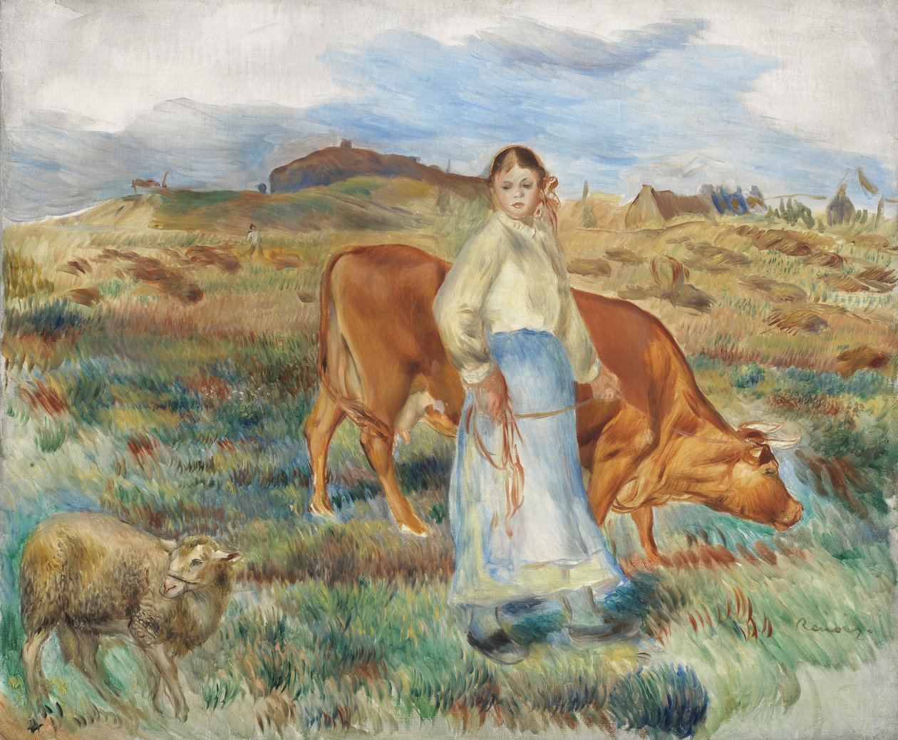 De Terugkeer van de Velden, 1886 door Pierre Auguste Renoir