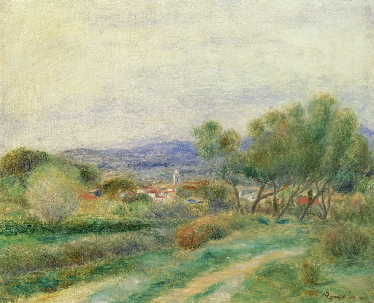 Uitzicht op La Seyne, Provence, ca. 1890 door Pierre Auguste Renoir