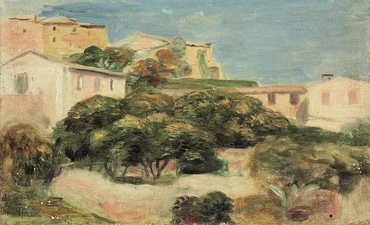 Uitzicht op Cagnes door Pierre Auguste Renoir