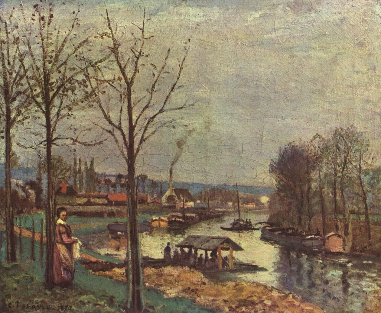 Wasplaats van Pontoise door Pierre Auguste Renoir