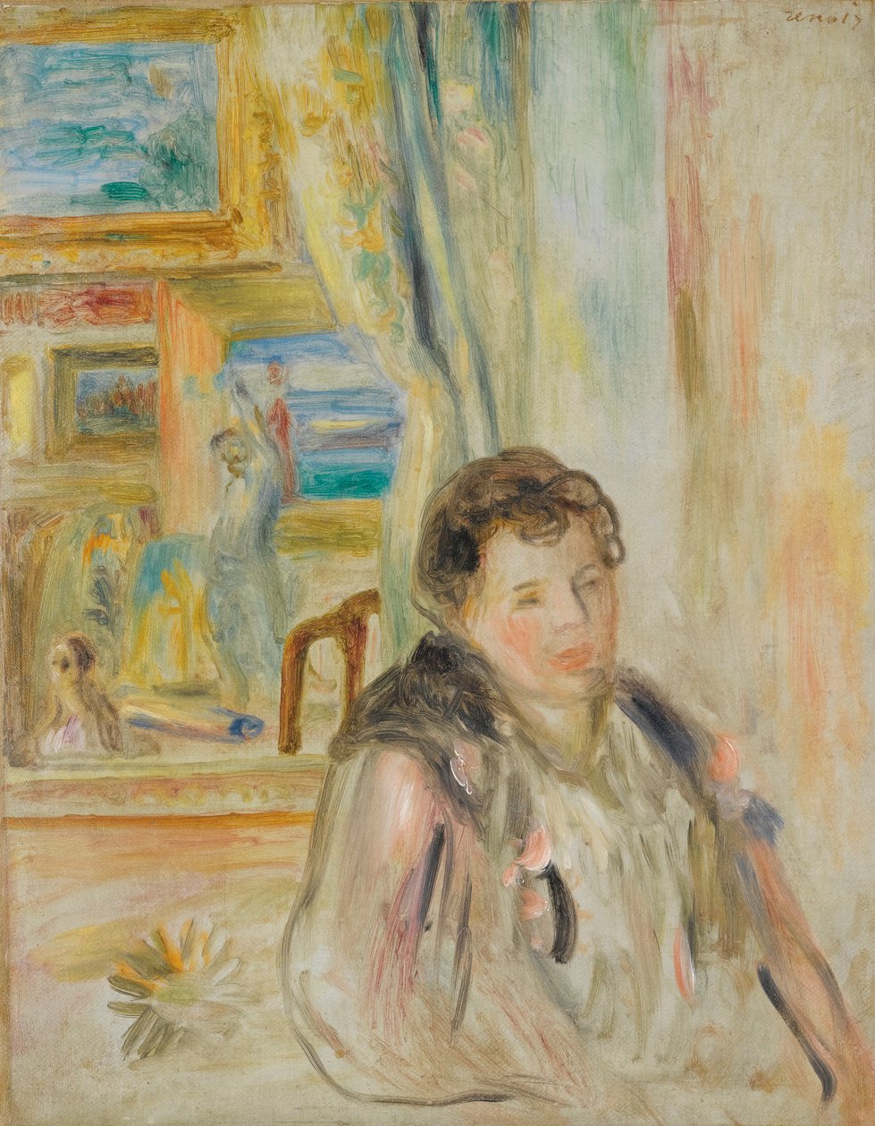 Vrouw in een interieur door Pierre Auguste Renoir