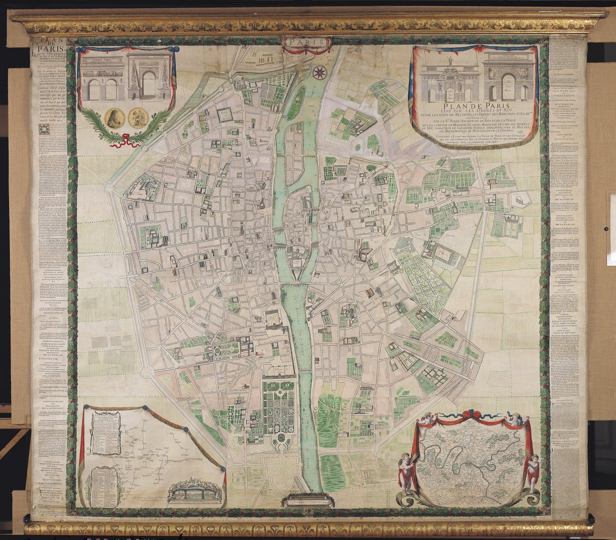 Plan van Parijs, 1676 door Pierre Bullet