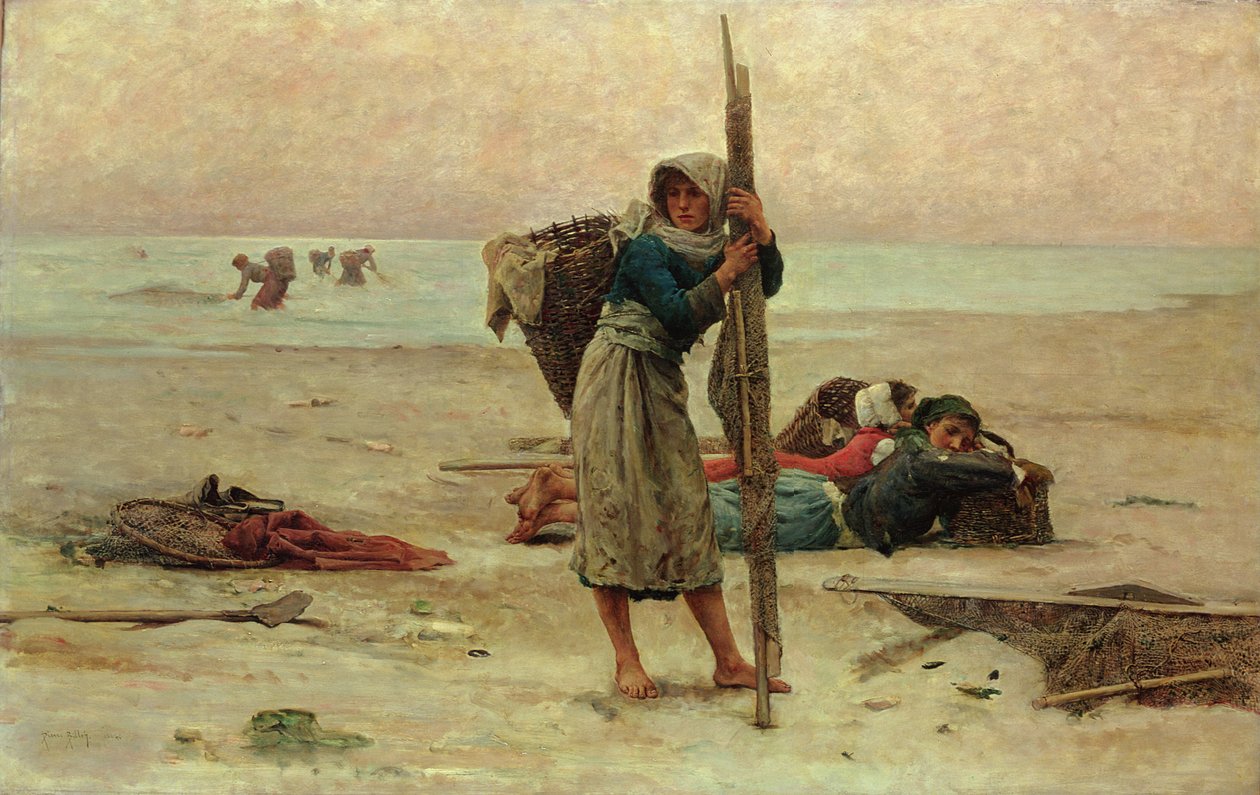 Oestervangst, 1884 door Pierre Celestin Billet
