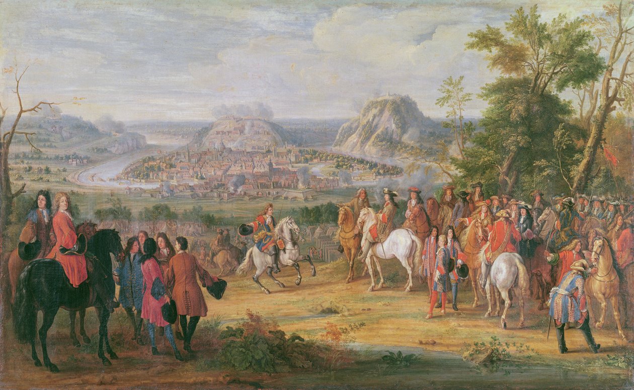 Lodewijk XIV bij het Beleg van Besançon in mei 1674 door Pierre Denis Martin