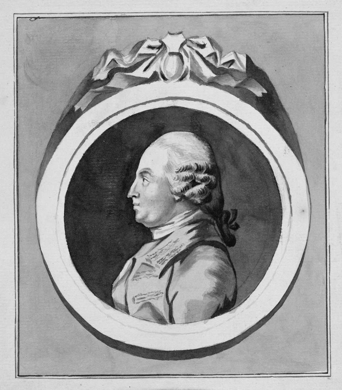 George Stubbs (grijze was op papier) door Pierre Etienne Falconet