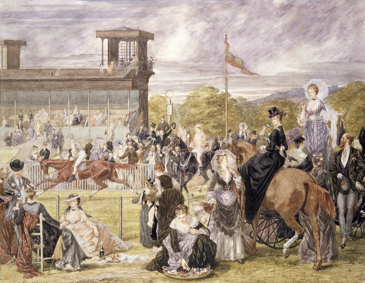 De Races op Longchamp in 1874 door Pierre Gavarni
