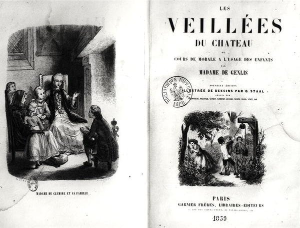 Frontispice van Les Veilles du Chateau ou Cours de Morale a l