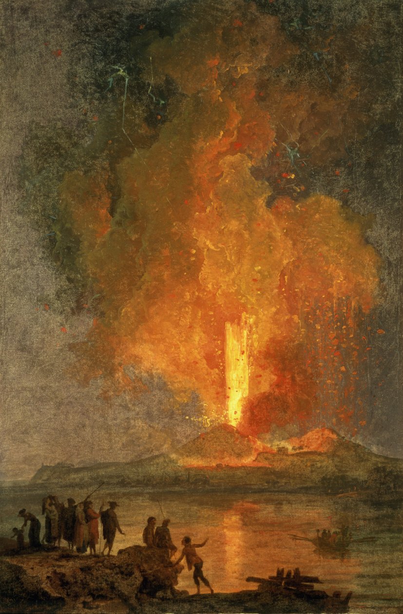 De uitbarsting van de Vesuvius door Pierre Jacques Volaire