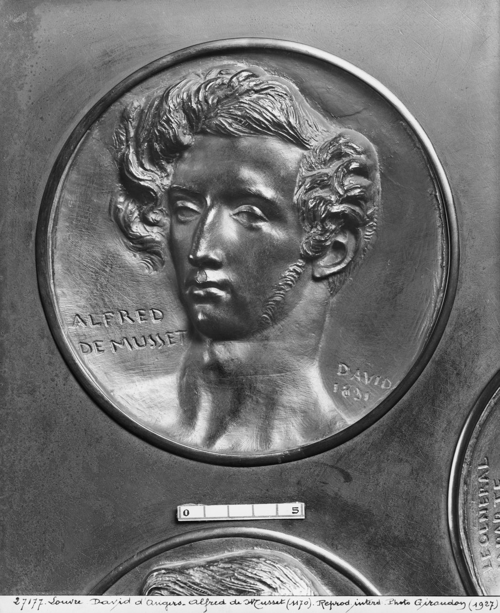 Alfred de Musset, 1831 door Pierre Jean David d