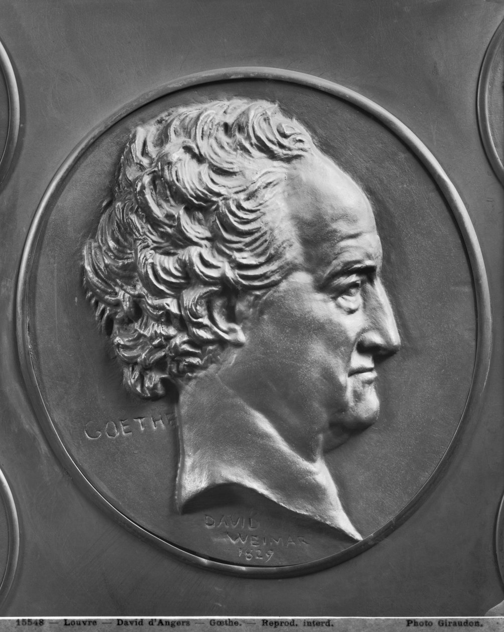 Johann Wolfgang von Goethe, 1829 door Pierre Jean David d